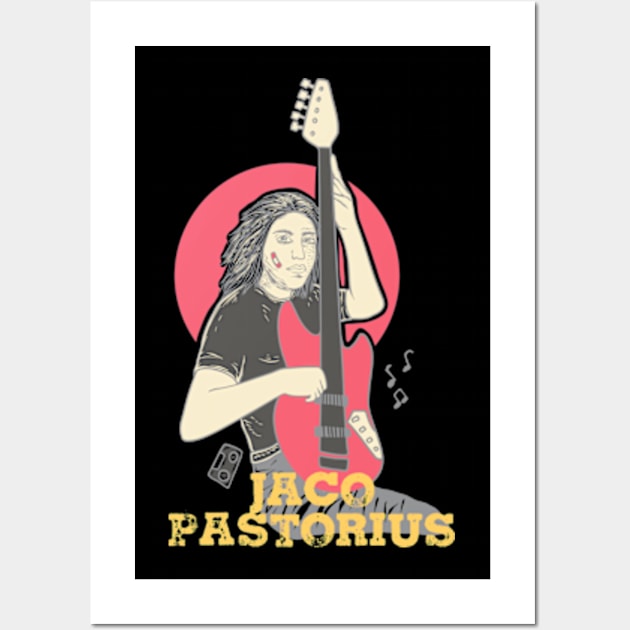 Jaco Pastorius - Bassist Fan Art Design Wall Art by BlockersPixel